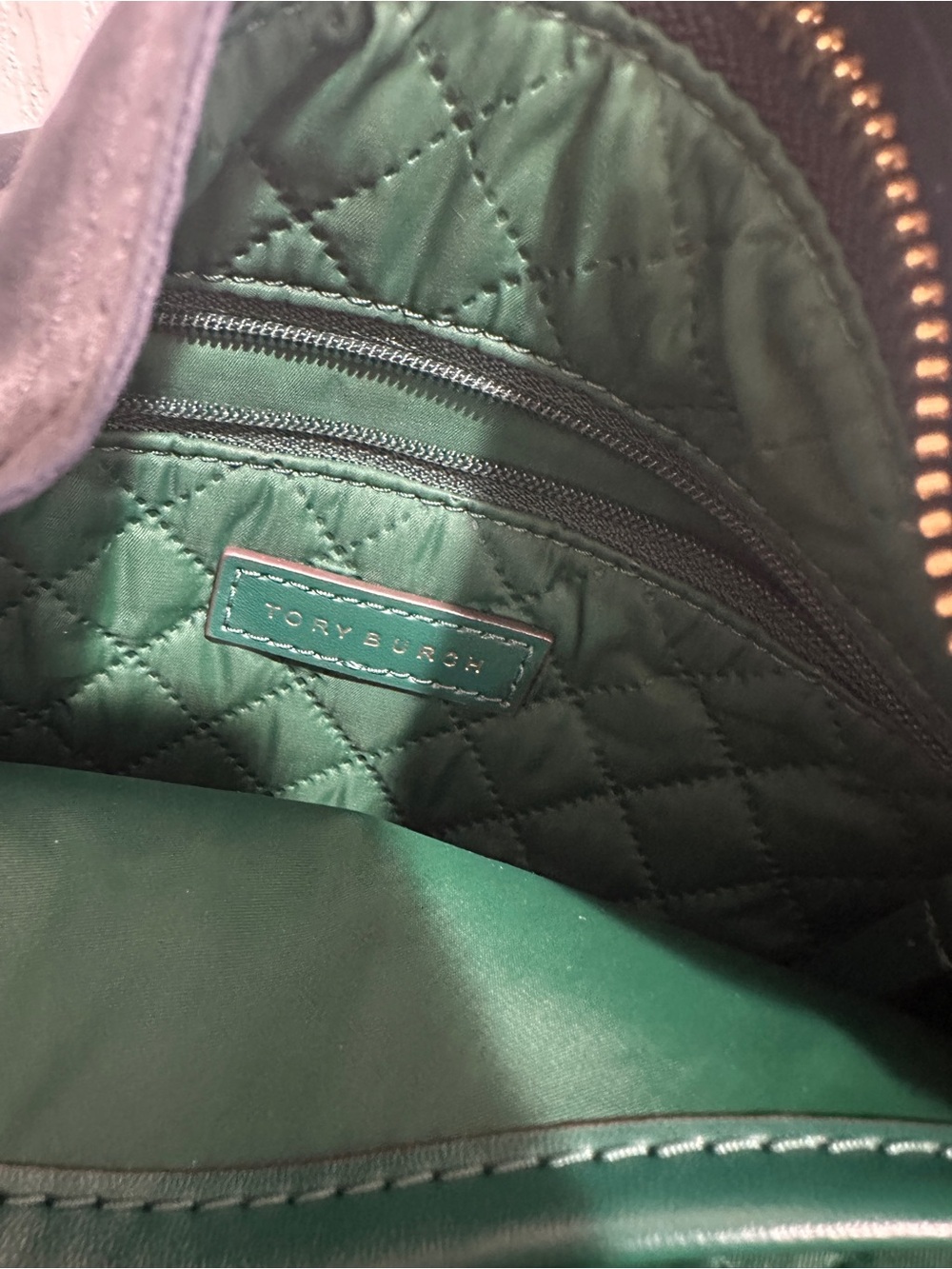 Tory Burch Black Nylon Crossbody Bag Gold Logo - Picture 3 of 5